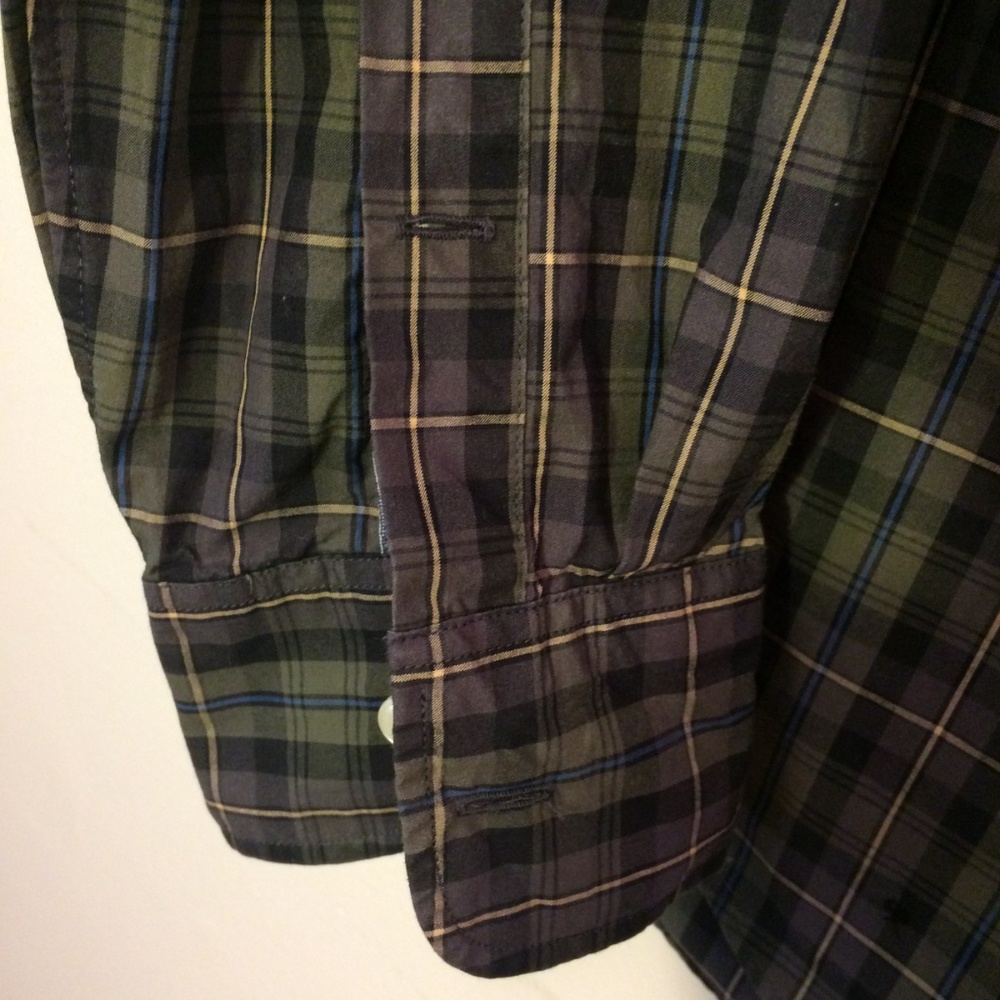 J. Crew Men's Secret Wash Shirt Green Plaid Sz M - Picture 4 of 8